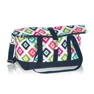 Thirty-One Fold over weekender Candy Corners NWT
